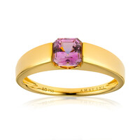 Pinkfarbener Diaspor-Goldring (AMAYANI)