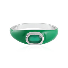 Grüner Onyx-Silberring