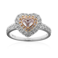 Pinkfarbener I1 Diamant-Goldring (CIRARI)