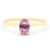 Pinkfarbener Saphir-Goldring