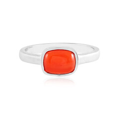 Äthiopischer Roter Opal-Silberring