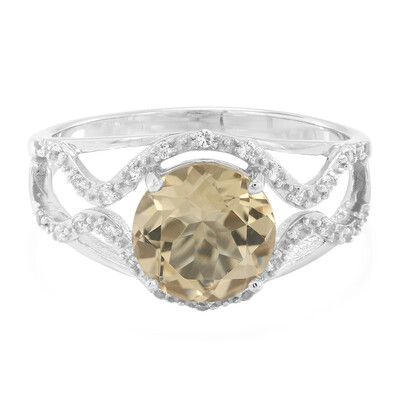 Champagner-Quarz-Silberring