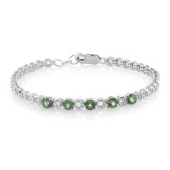 Chrom-Apatit-Silberarmband