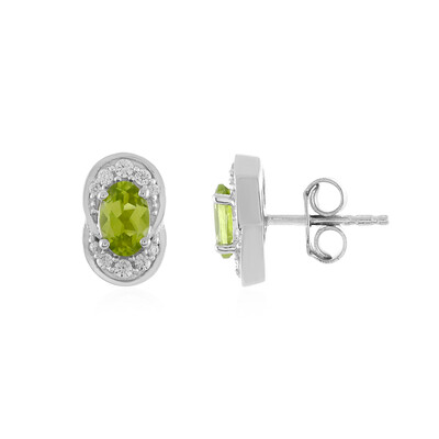 Peridot-Silberohrringe