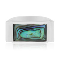 Abalone-Muschel-Silberring