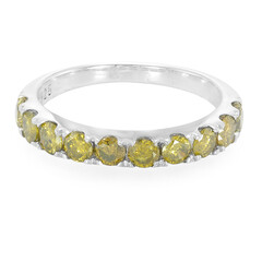 Gelber Diamant-Silberring