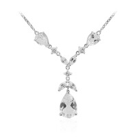 Weißer Topas-Silbercollier