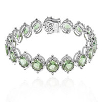 Petrolfarbener Fluorit-Silberarmband (Dallas Prince Designs)