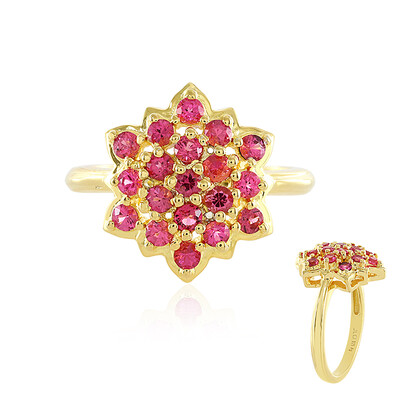 Pinkfarbener Spinell-Silberring