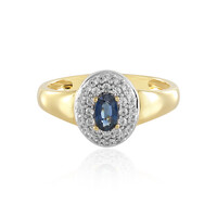 Blauer Saphir-Silberring