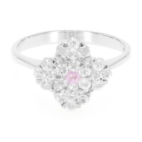 Pinkfarbener Ceylon-Saphir-Silberring