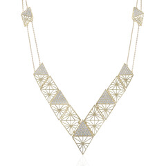 Zirkon-Goldcollier (Ornaments by de Melo)