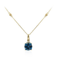 Londonblauer Topas-Goldhalskette (CIRARI)