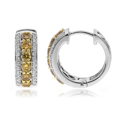 Oranger SI2 Diamant-Goldohrringe (CIRARI)