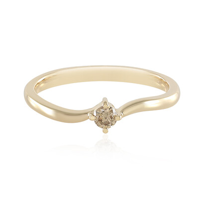 SI1 Schokoladen-Brillant-Goldring