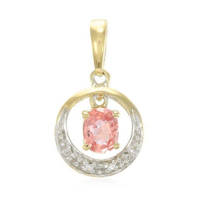 Padparadscha-Saphir-Silberanhänger