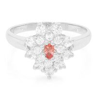 Padparadscha-Saphir-Silberring