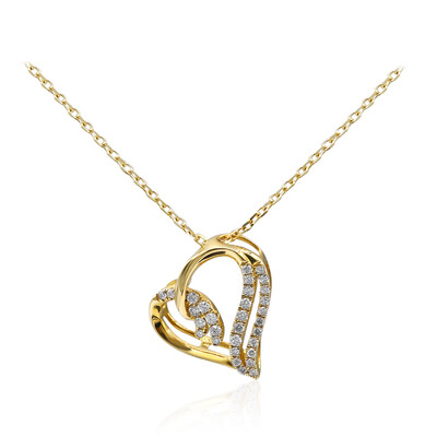 SI2 (H) Brillant-Goldhalskette (Smithsonian)