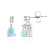 Larimar-Silberohrringe