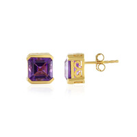 Sibirischer Amethyst-Silberohrringe