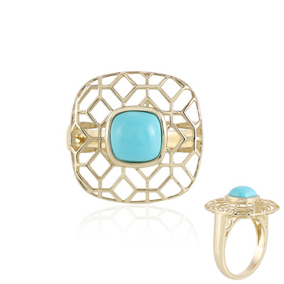 Sleeping Beauty-Türkis-Goldring (Ornaments by de Melo)