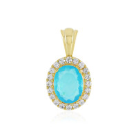 Äthiopischer Blauer Opal-Silberanhänger