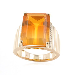 Mehrfarbiger Feueropal-Goldring (AMAYANI)