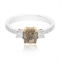 SI2 Schokoladen-Diamant-Goldring (CIRARI)