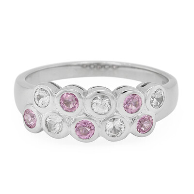 Pinkfarbener Ceylon-Saphir-Silberring