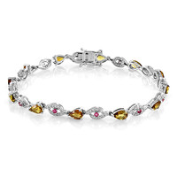Gelber Turmalin-Silberarmband