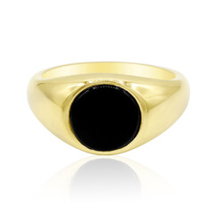 Schwarzer Onyx-Silberring