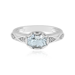 Brasilianischer Aquamarin-Silberring