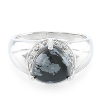 Schneeflocken-Obsidian-Silberring