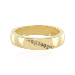 I3 Schokoladen-Diamant-Silberring