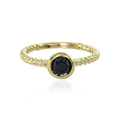 Schwarzer Diamant-Goldring