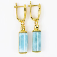 Larimar-Silberohrringe