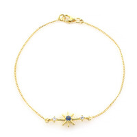 Blauer Saphir-Silberarmband