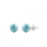 Larimar-Silberohrringe