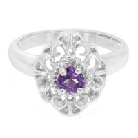 Nigerianischer Amethyst-Herren-Silberring