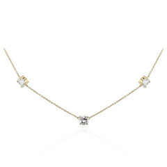 Weißer Topas-Silbercollier