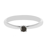 Schwarzer Diamant-Silberring