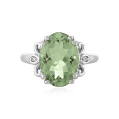 Grüner Amethyst-Silberring