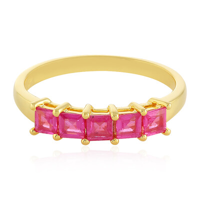 Pinkfarbener Madagaskar-Saphir-Silberring