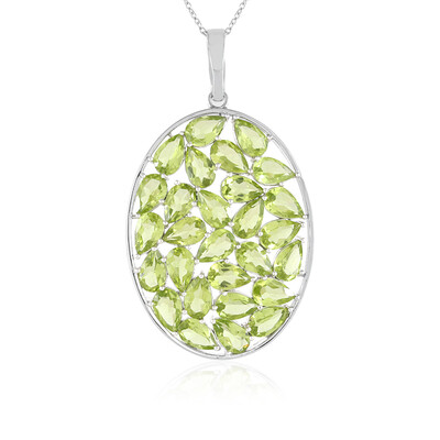 Peridot-Silberhalskette