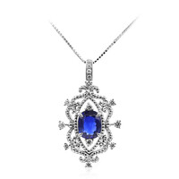 Blauer Ceylon-Saphir-Goldhalskette (CIRARI)