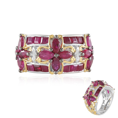 Burmesischer Rubin-Silberring (Gems en Vogue)