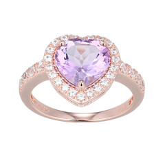 Lavendel-Amethyst-Silberring