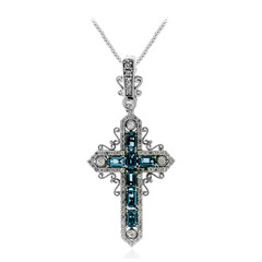 Londonblauer Topas-Silberhalskette (Dallas Prince Designs)