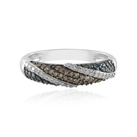 I2 Diamant-Silberring