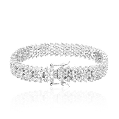 Weißer Topas-Silberarmband